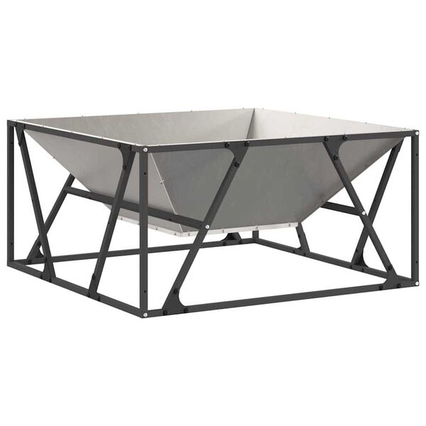 vidaXL Cuptor de foc Maro 80 x 80 x 40 cm Oțel