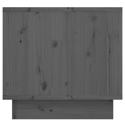 vidaXL Noptiere, 2 buc.,gri, 35x34x32 cm, lemn masiv de pin