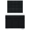 vidaXL Pat box spring cu saltea, negru, 90x200 cm, textil