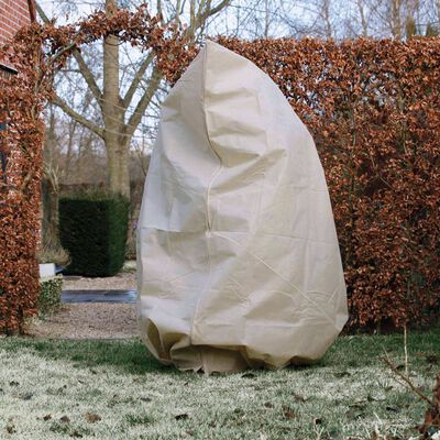 Nature Husă anti-îngheț din fleece cu fermoar bej 3x2,5x2,5 m 70 g/m²