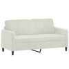 vidaXL Canapea cu 2 locuri, crem, 140 cm, catifea
