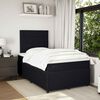 vidaXL Pat box spring cu saltea, negru, 120x200 cm, catifea
