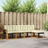 vidaXL Set de canapele de exterior cu pernă 5 pcs Natural și Crem