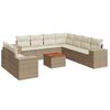 vidaXL Set canapele de grădină cu perne, 10 piese, bej, poliratan