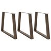 vidaXL Picioare de masă &icirc;n formă de V, 3 buc., oțel natural, 90 x (72-73,3) cm