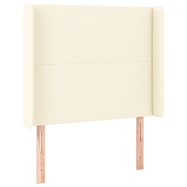 vidaXL Tăblie de pat cu aripioare, crem, 93x16x118/128 cm, piele eco