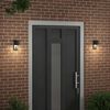 vidaXL Lumină de perete pentru exterior 2 pcs Negru 12 x 7 x 15 cm