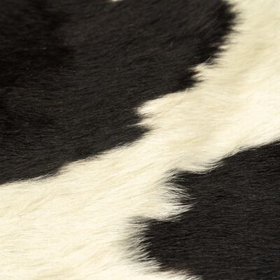 vidaXL Covor din piele de vită, negru și alb, 150x170 cm