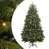 vidaXL Brad de Crăciun artificial 270 cm 300 LED-uri Alb cald Verde