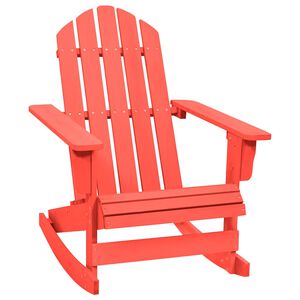vidaXL Scaun de grădină Adirondack, roșu, lemn masiv de brad