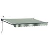 vidaXL Cort electric retractabil Verde și alb 3 x 2,5 m