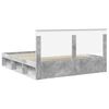 vidaXL Cadru de pat cu headboard Beton 200 x 200 cm Lemn de pin masiv