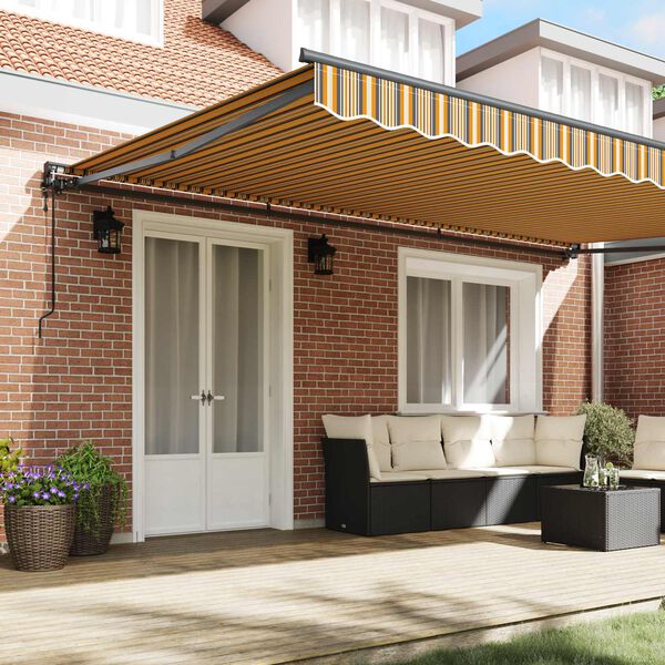 vidaXL Cortina Retractabilă Galben și gri 500 &times; 300 cm