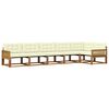vidaXL Set de canapele de exterior cu pernă 6 pcs Natural și Crem