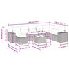 vidaXL Set canapele de grădină, 9 piese, cu perne, bej, poliratan