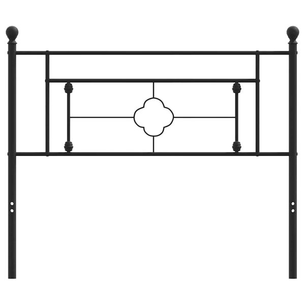 vidaXL Tăblie de pat de schimb metalică, negru, 107 cm