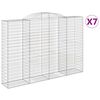 vidaXL Coșuri gabion arcuite 7 buc. 300x50x200/220 cm, fier galvanizat