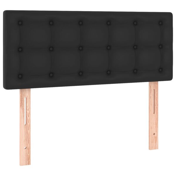 vidaXL Tăblie de pat, negru, 80x5x78/88 cm, piele ecologică