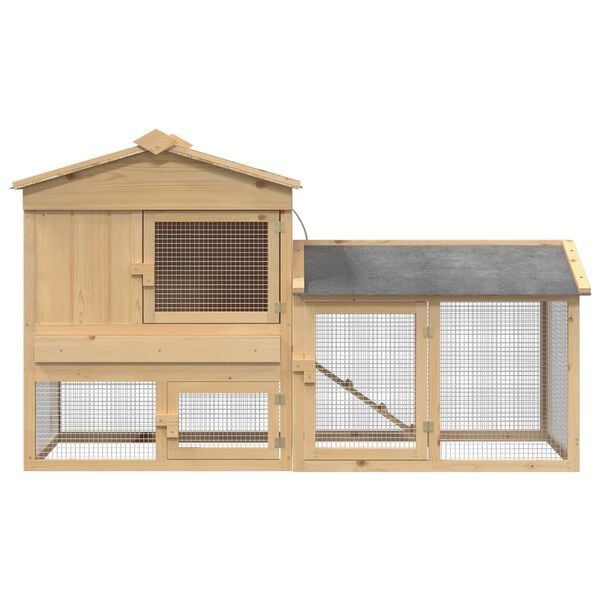 vidaXL Căsuță pentru pui 2 pcs Maro Lemn de pin masiv