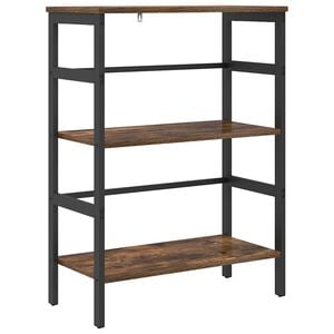 vidaXL Raft pentru cărți Stejar fumuriu 60 x 29,5 x 81 cm