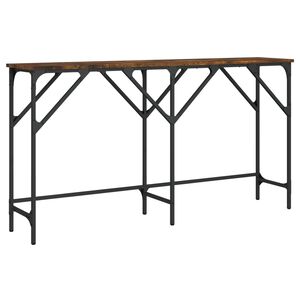vidaXL Măsuță consolă, stejar fumuriu, 140x29x75 cm, lemn prelucrat