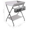 vidaXL Masă pentru schimbat bebeluș, gri deschis, fier
