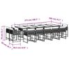 vidaXL Set mobilier de grădină cu perne, 15 piese, negru, poliratan