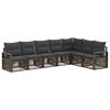 vidaXL Set de canapele pentru grădină 7 pcs Gri poliratan