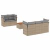 vidaXL Set canapele de grădină cu perne, 6 piese, bej, poliratan