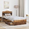 vidaXL Cadru de pat cu headboard Lemn vechi 100 x 200 cm Lemn compozit