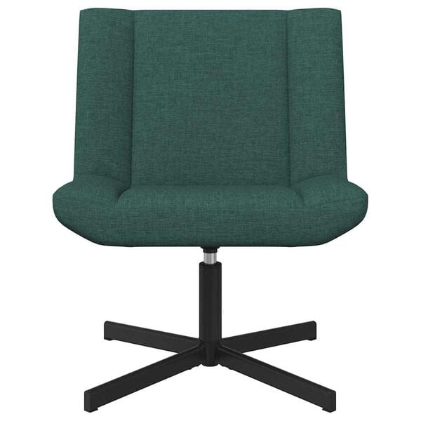 vidaXL Scaun pivotant Verde &icirc;nchis 63 x 75 x 76 cm țesătură