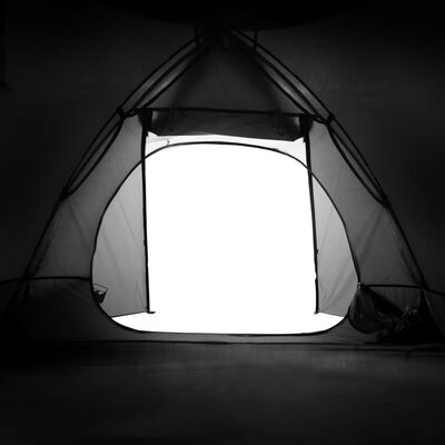 vidaXL Cort camping, 2 persoane, alb, țesătură opacă, impermeabil