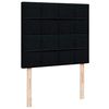 vidaXL Pat box spring cu saltea, negru, 120x190 cm, catifea