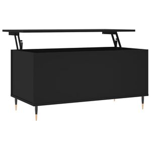 vidaXL Măsuță de cafea, negru, 90x44,5x45 cm, lemn compozit