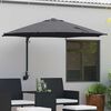 vidaXL Parasol de Grădină Manual Antracit 248 x 248 x 148 cm