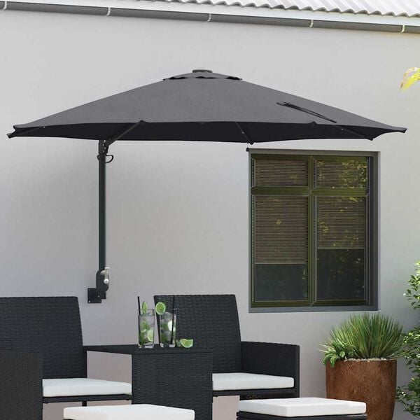 vidaXL Parasol de Grădină Manual Antracit 248 x 248 x 148 cm