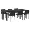 vidaXL Set de Mobilier pentru Exterior 7 pcs Negru și antracit