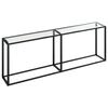vidaXL Masă consolă, transparent, 220x35x75,5 cm, sticlă securizată