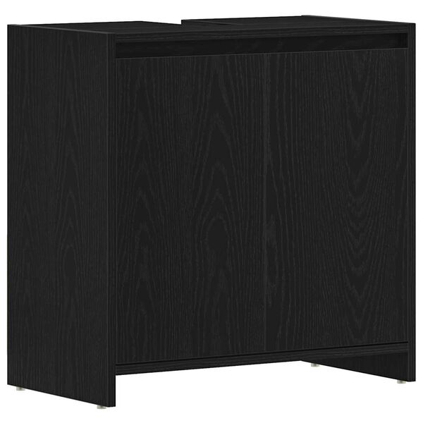 vidaXL Dulap de baie stejar negru 60x33x60 cm lemn prelucrat