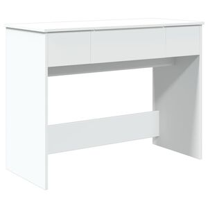 vidaXL Masă de toaletă cu oglindă, alb, 100x45x76 cm