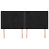 vidaXL Tăblie de pat cu aripioare, negru, 163x16x118/128 cm, catifea