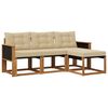 vidaXL Set de canapele de exterior 4 buc. Natural și Bej