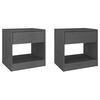 vidaXL Noptiere, 2 buc., gri, 40x31x40 cm, lemn masiv de pin