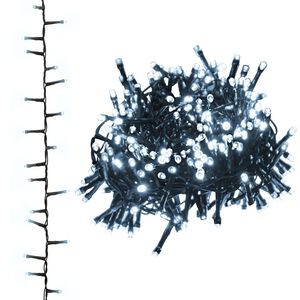 vidaXL Instalație compactă cu 400 LED-uri, alb rece, 13 m, PVC