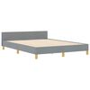 vidaXL Cadru de pat cu headboard Gri deschis 140 x 200 cm țesătură