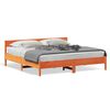 vidaXL Cadru de pat fără saltea, maro ceruit 200x200 cm lemn masiv pin