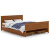 vidaXL Cadru pat cu 4 sertare, lemn masiv pin maro miere, 140x200 cm