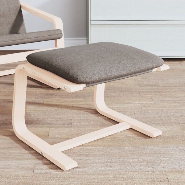 vidaXL Taburet, gri taupe, 51 x 41 x 40 cm, material textil