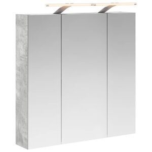 vidaXL Dulap cu oglindă pentru baie Gri din beton 70 x 14,5 x 70 cm