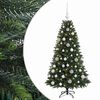 vidaXL Brad de Crăciun artificial cu globuri 120 cm 150 LED-uri